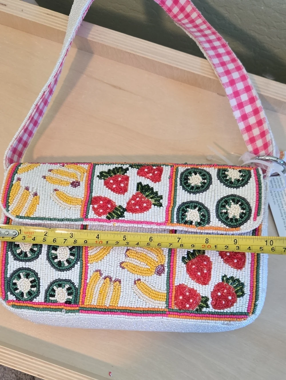 Handcrafted In Idia Fruit Shoulder Bag NWT
